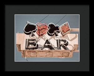 Vintage Bar Sign - Framed Print