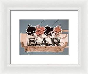 Vintage Bar Sign - Framed Print