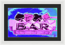 Load image into Gallery viewer, Vintage Bar Sign - Magenta - Framed Print