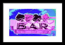 Load image into Gallery viewer, Vintage Bar Sign - Magenta - Framed Print