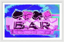 Load image into Gallery viewer, Vintage Bar Sign - Magenta - Framed Print