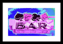 Load image into Gallery viewer, Vintage Bar Sign - Magenta - Framed Print