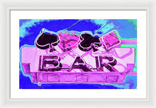 Load image into Gallery viewer, Vintage Bar Sign - Magenta - Framed Print