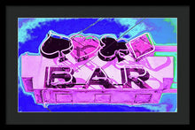 Load image into Gallery viewer, Vintage Bar Sign - Magenta - Framed Print