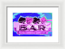 Load image into Gallery viewer, Vintage Bar Sign - Magenta - Framed Print