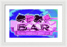 Load image into Gallery viewer, Vintage Bar Sign - Magenta - Framed Print