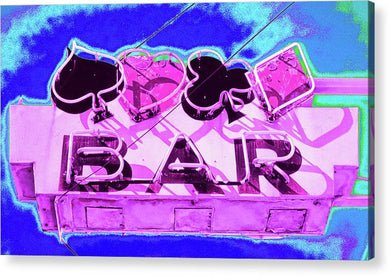 Vintage Bar Sign - Magenta - Acrylic Print