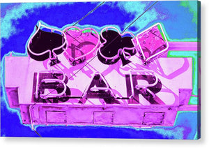 Vintage Bar Sign - Magenta - Acrylic Print