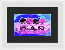 Load image into Gallery viewer, Vintage Bar Sign - Magenta - Framed Print