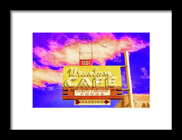 Vintage Cafe Sign - Bright - Framed Print