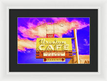 Load image into Gallery viewer, Vintage Cafe Sign - Bright - Framed Print