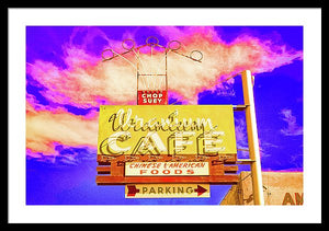 Vintage Cafe Sign - Bright - Framed Print