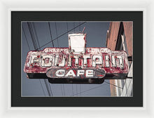 Load image into Gallery viewer, Vintage Cafe Sign - Framed Print