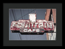 Load image into Gallery viewer, Vintage Cafe Sign - Framed Print