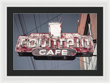 Load image into Gallery viewer, Vintage Cafe Sign - Framed Print