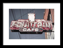 Load image into Gallery viewer, Vintage Cafe Sign - Framed Print