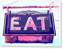 Load image into Gallery viewer, Vintage Diner Sign - Pink - Canvas Print