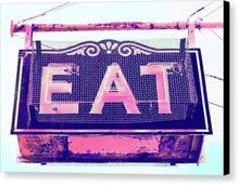 Load image into Gallery viewer, Vintage Diner Sign - Pink - Canvas Print