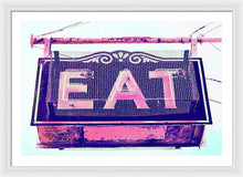 Load image into Gallery viewer, Vintage Diner Sign - Pink - Framed Print