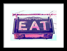 Load image into Gallery viewer, Vintage Diner Sign - Pink - Framed Print