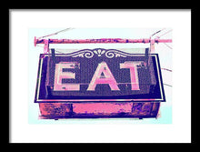 Load image into Gallery viewer, Vintage Diner Sign - Pink - Framed Print