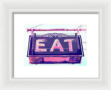 Load image into Gallery viewer, Vintage Diner Sign - Pink - Framed Print