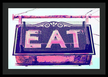 Load image into Gallery viewer, Vintage Diner Sign - Pink - Framed Print