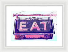 Load image into Gallery viewer, Vintage Diner Sign - Pink - Framed Print