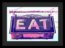 Load image into Gallery viewer, Vintage Diner Sign - Pink - Framed Print