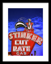 Load image into Gallery viewer, Vintage Gas Station Sign - Framed Print