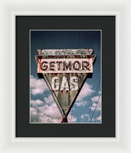 Load image into Gallery viewer, Vintage Gas Station Sign - Getmor Gas - Framed Print