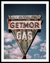 Load image into Gallery viewer, Vintage Gas Station Sign - Getmor Gas - Framed Print