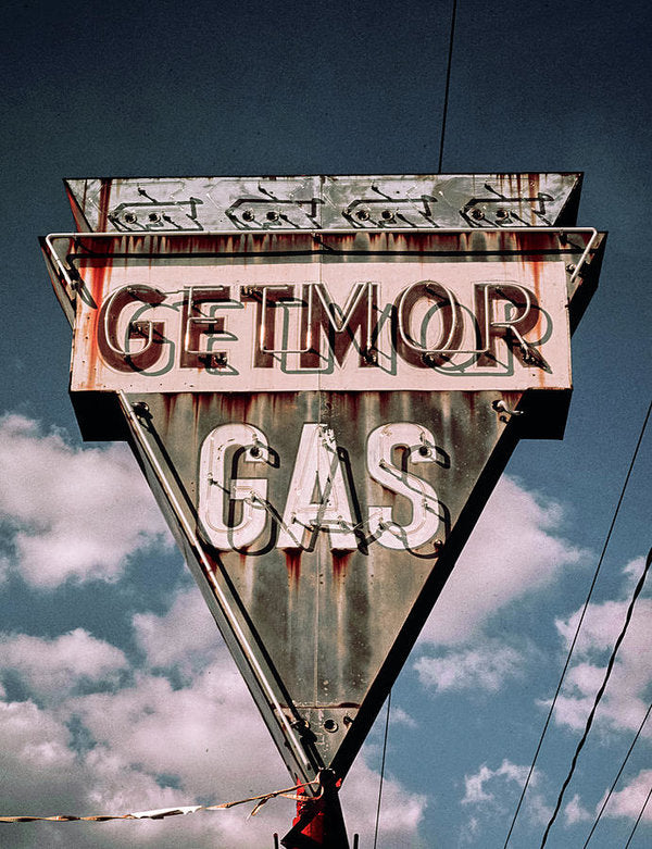 Vintage Gas Station Sign - Getmor Gas - Art Print