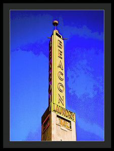 Vintage Laundry Sign - Framed Print