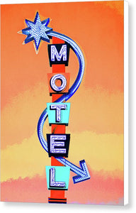 Vintage Motel Sign - 4 Winds - Canvas Print