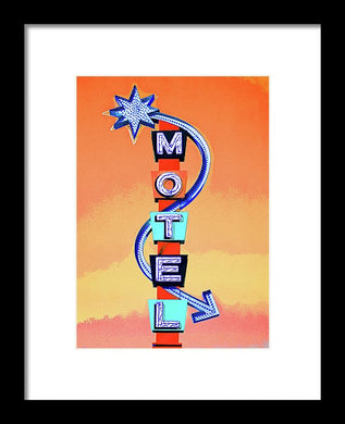 Vintage Motel Sign - 4 Winds - Framed Print