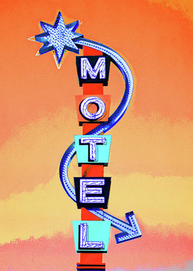 Vintage Motel Sign - 4 Winds - Art Print