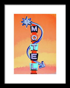 Vintage Motel Sign - 4 Winds - Framed Print