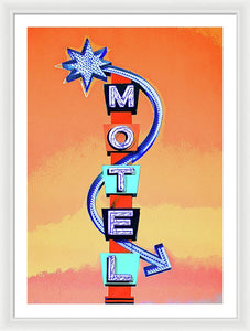 Vintage Motel Sign - 4 Winds - Framed Print