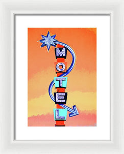 Vintage Motel Sign - 4 Winds - Framed Print