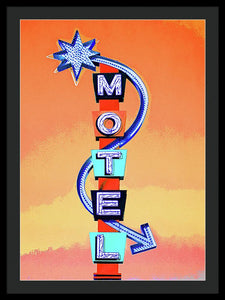 Vintage Motel Sign - 4 Winds - Framed Print