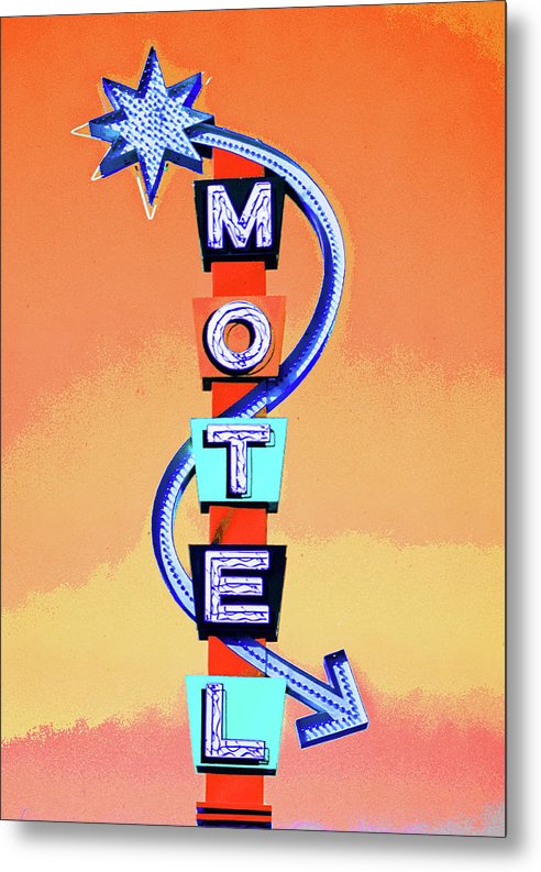 Vintage Motel Sign - 4 Winds - Metal Print