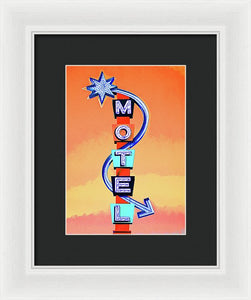 Vintage Motel Sign - 4 Winds - Framed Print