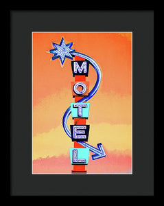 Vintage Motel Sign - 4 Winds - Framed Print