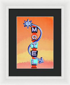 Vintage Motel Sign - 4 Winds - Framed Print