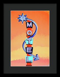 Vintage Motel Sign - 4 Winds - Framed Print