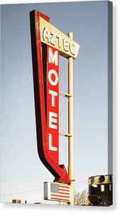 Vintage Motel Sign - Aztec - Canvas Print