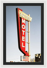 Load image into Gallery viewer, Vintage Motel Sign - Aztec - Framed Print