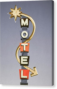 Vintage Motel Sign  - Canvas Print