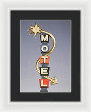 Load image into Gallery viewer, Vintage Motel Sign  - Framed Print